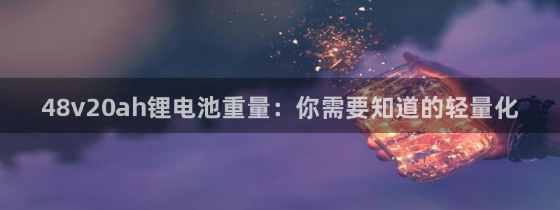 d88尊龙手机登录下载：48v20ah锂电池重量：你需要知道的轻量化