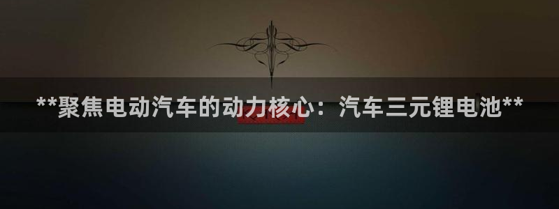 尊龙网站下分慢：**聚焦电动汽车的动力核心：汽车三元锂电池**